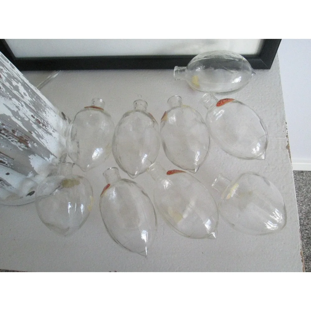 9 Empire Lifelike Life Like Art Glass Fruit Decanter Bottles Vintage Lemon Peach